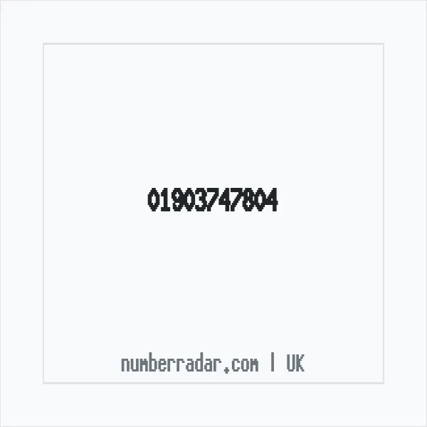 Reverse number check for +44 1903 747804 — who called me?