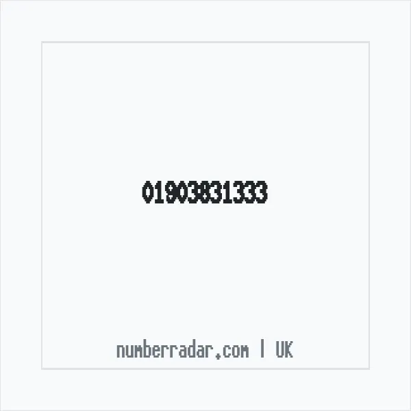 Reverse number check for +44 1903 831333 — who called me?