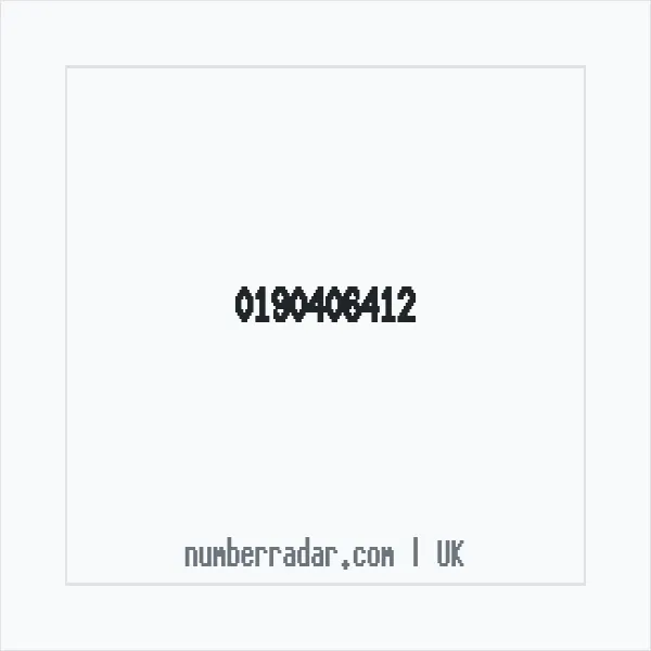 Reverse number check for +44 190406412 — who called me?