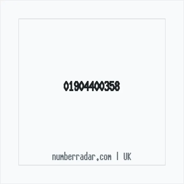 Reverse number check for +44 1904 400358 — who called me?