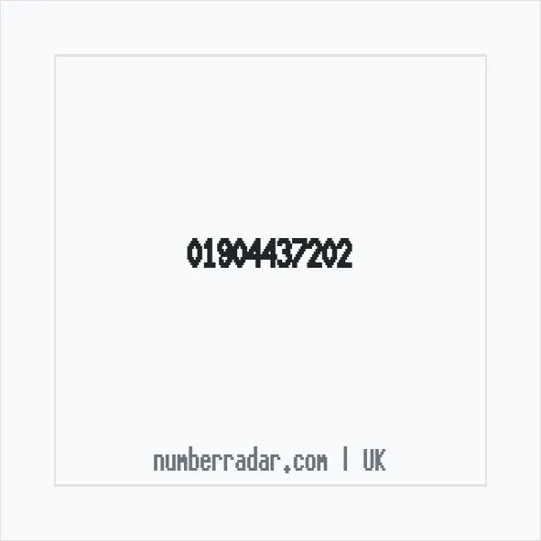Reverse number check for +44 1904 437202 — who called me?
