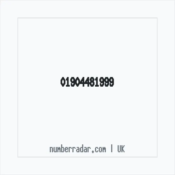 Reverse number check for +44 1904 481999 — who called me?