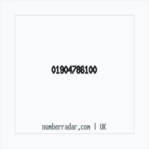 Reverse number check for +44 1904 786100 — who called me?