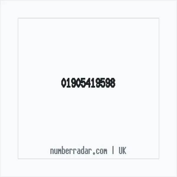 Reverse number check for +44 1905 419598 — who called me?