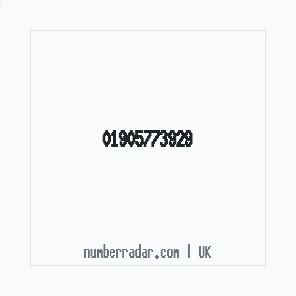 Reverse number check for +44 1905 773929 — who called me?