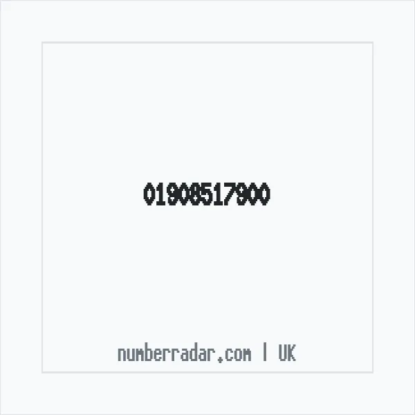 Reverse number check for +44 1908 517900 — who called me?