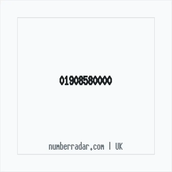 Reverse number check for +44 1908 580000 — who called me?