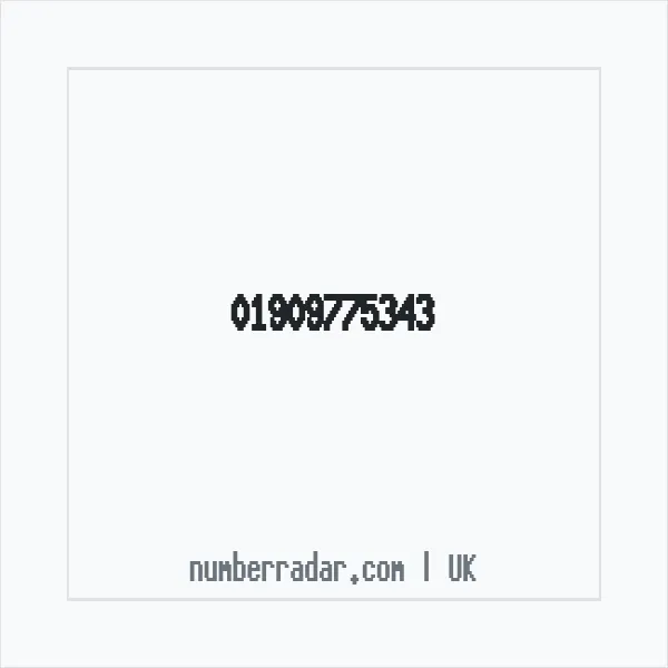 Reverse number check for +44 1909 775343 — who called me?