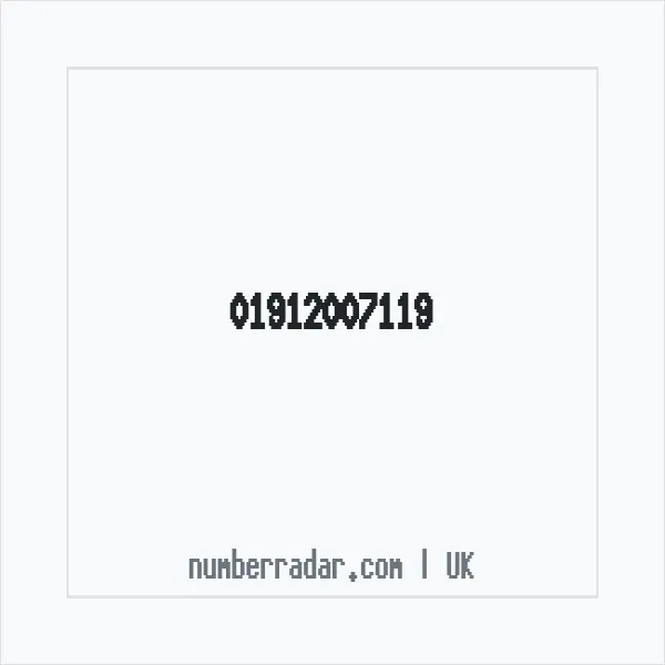 Reverse number check for +44 1912 007119 — who called me?
