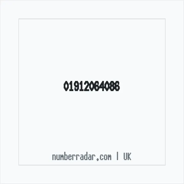 Reverse number check for +44 1912 064086 — who called me?