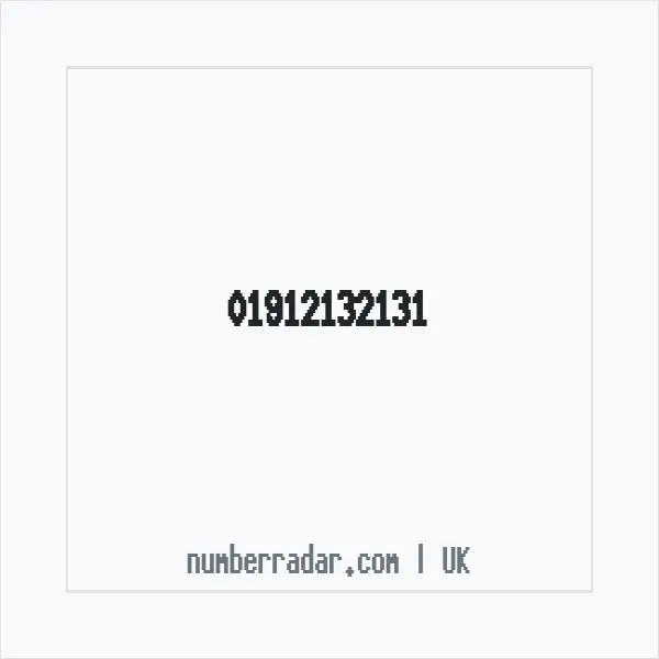 Reverse number check for +44 1912 132131 — who called me?