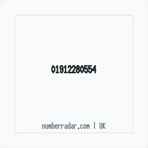 Reverse number check for +44 1912 280554 — who called me?
