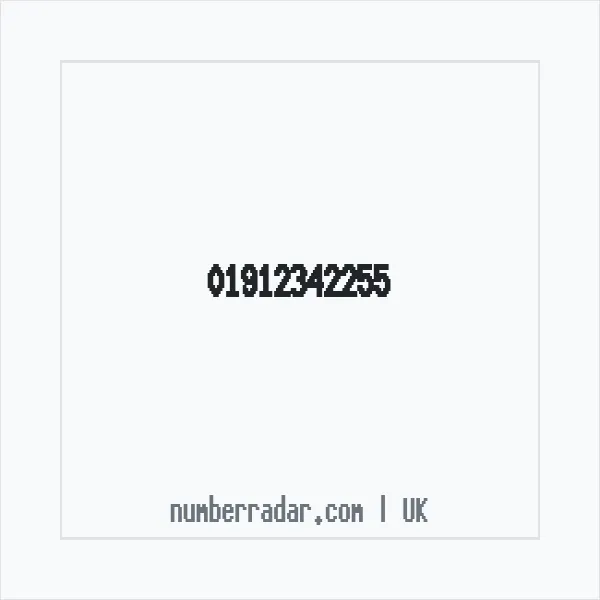 Reverse number check for +44 1912 342255 — who called me?