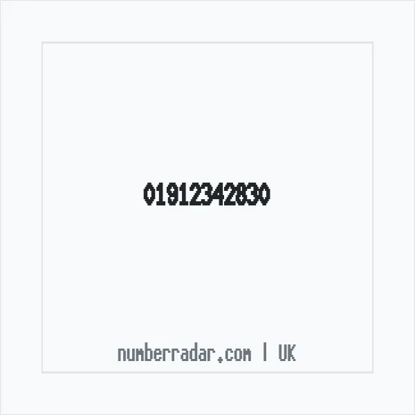 Reverse number check for +44 1912 342830 — who called me?