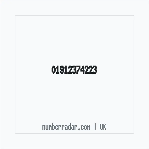 Reverse number check for +44 1912 374223 — who called me?