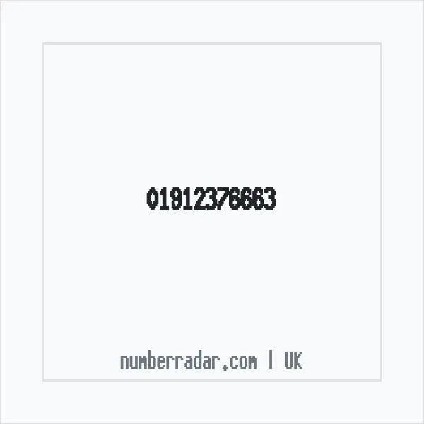 Reverse number check for +44 1912 376663 — who called me?