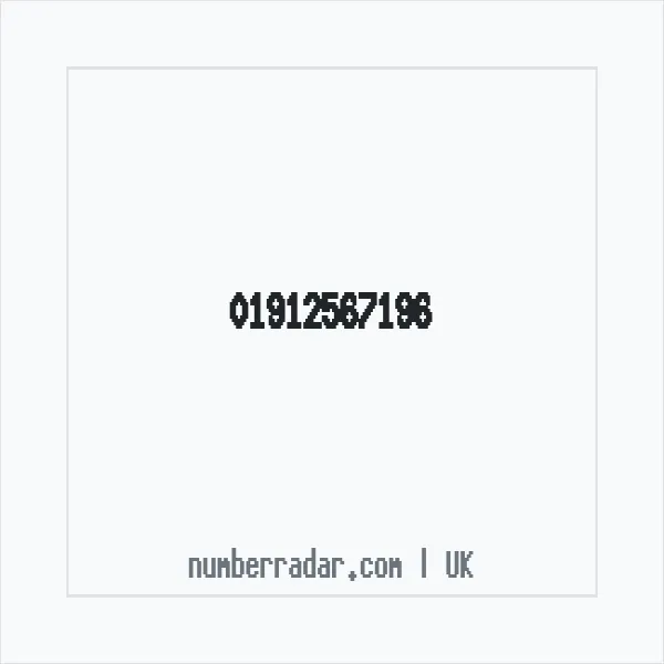 Reverse number check for +44 1912 567196 — who called me?