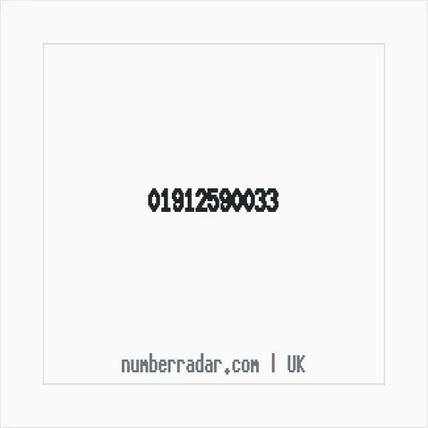 Reverse number check for +44 1912 590033 — who called me?