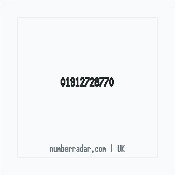 Reverse number check for +44 1912 728770 — who called me?