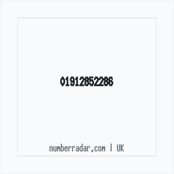 Reverse number check for +44 1912 852286 — who called me?