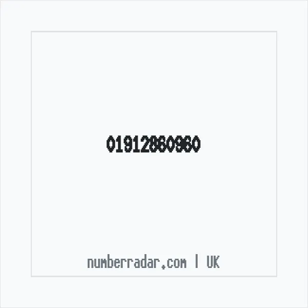 Reverse number check for +44 1912 860960 — who called me?