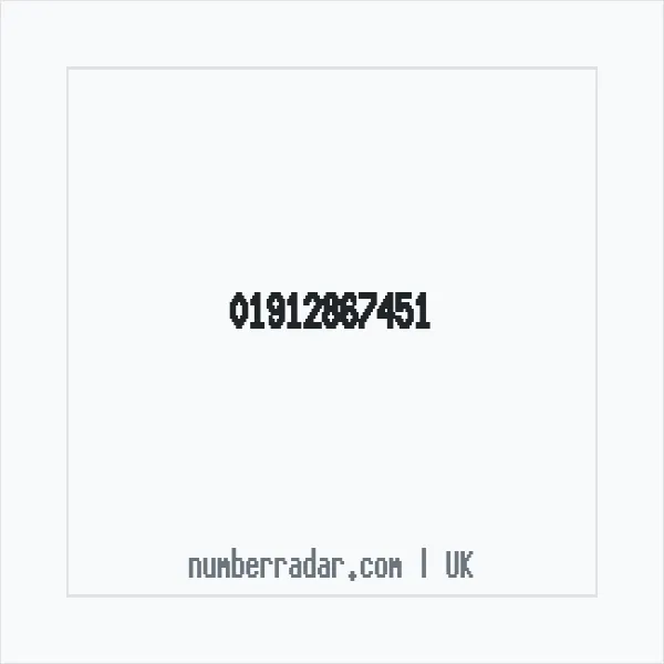Reverse number check for +44 1912 867451 — who called me?
