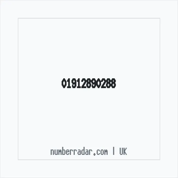 Reverse number check for +44 1912 890288 — who called me?