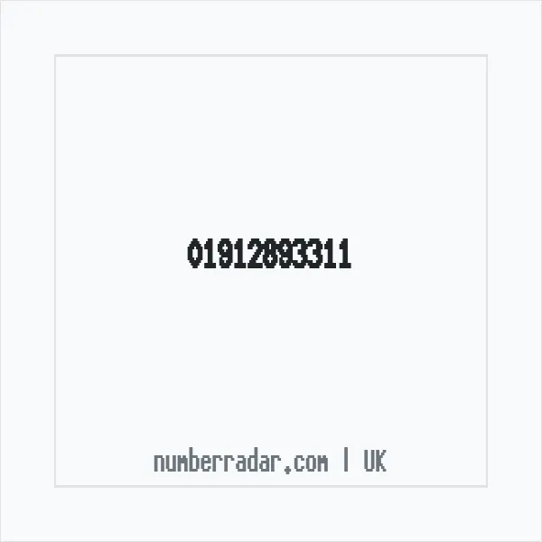 Reverse number check for +44 1912 893311 — who called me?