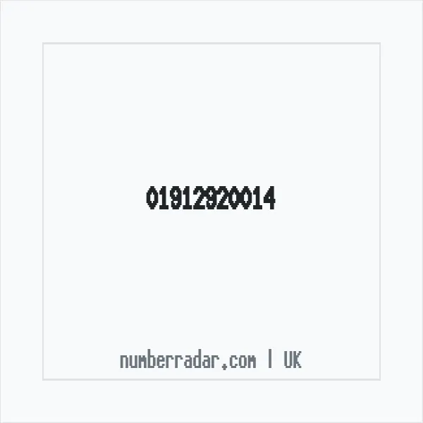 Reverse number check for +44 1912 920014 — who called me?