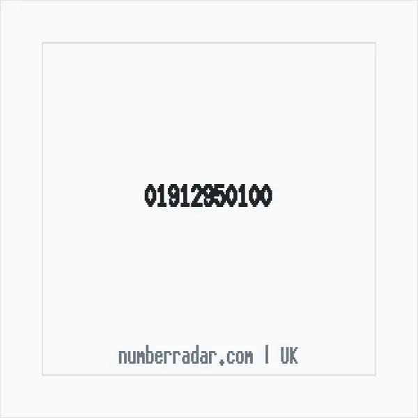 Reverse number check for +44 1912 950100 — who called me?