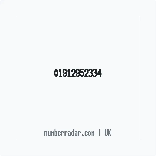 Reverse number check for +44 1912 952334 — who called me?