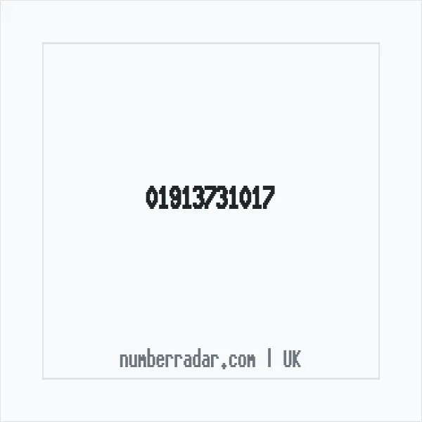Reverse number check for +44 1913 731017 — who called me?