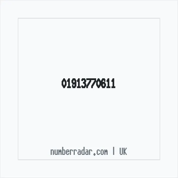 Reverse number check for +44 1913 770611 — who called me?