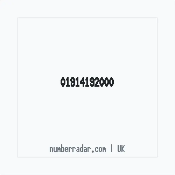 Reverse number check for +44 1914 192000 — who called me?
