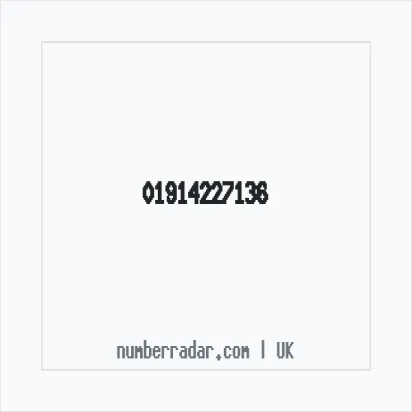 Reverse number check for +44 1914 227136 — who called me?