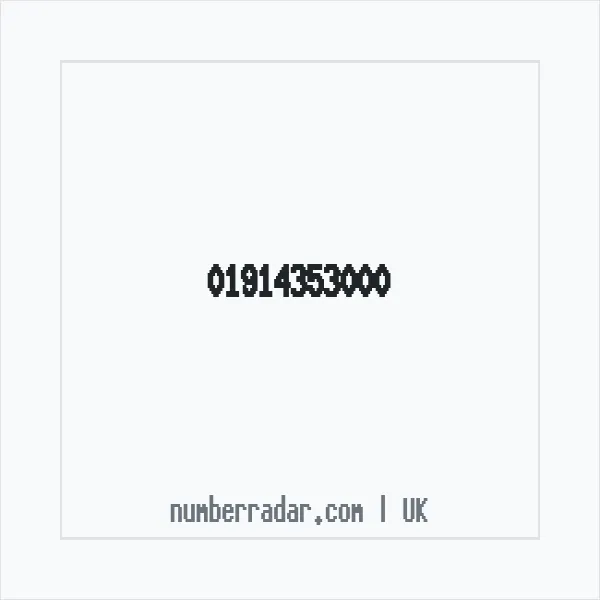 Reverse number check for +44 1914 353000 — who called me?