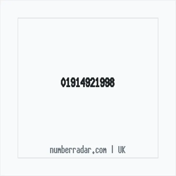 Reverse number check for +44 1914 921998 — who called me?
