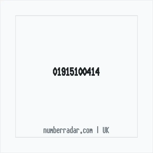 Reverse number check for +44 1915 100414 — who called me?