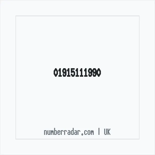 Reverse number check for +44 1915 111990 — who called me?