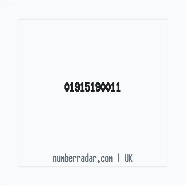 Reverse number check for +44 1915 190011 — who called me?
