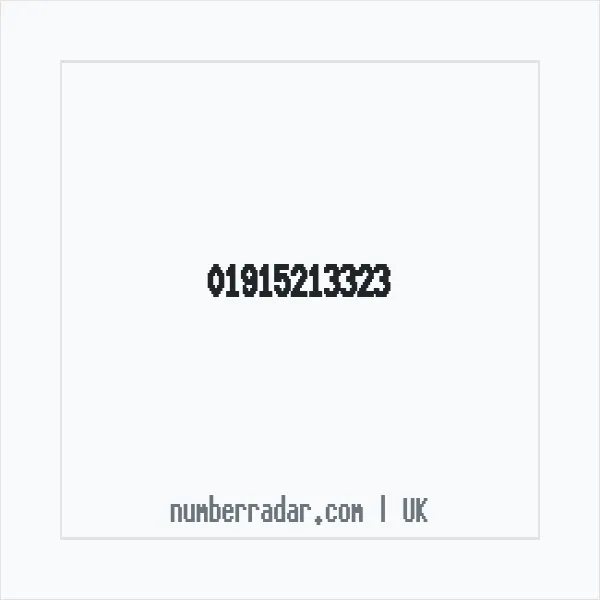 Reverse number check for +44 1915 213323 — who called me?