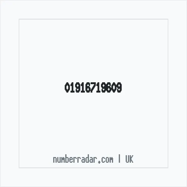 Reverse number check for +44 1916 719609 — who called me?