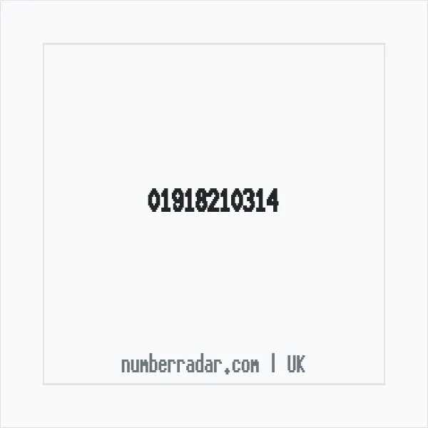 Reverse number check for +44 1918 210314 — who called me?