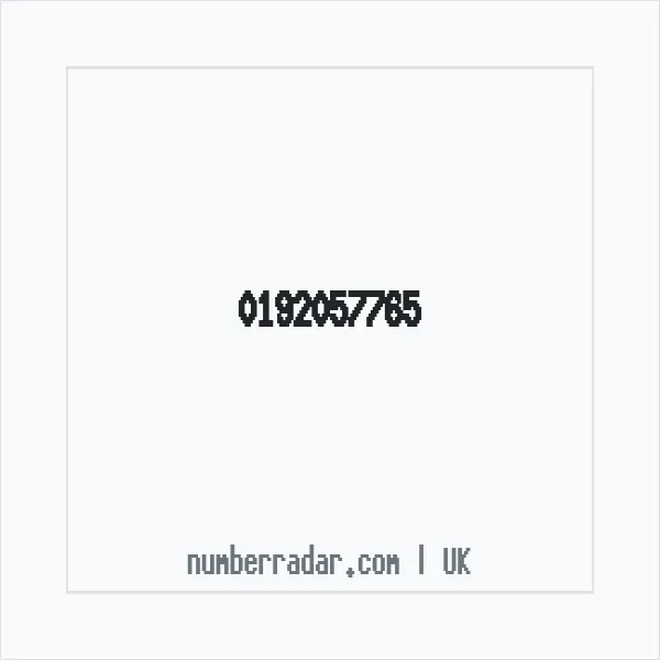 Reverse number check for +44 192057765 — who called me?