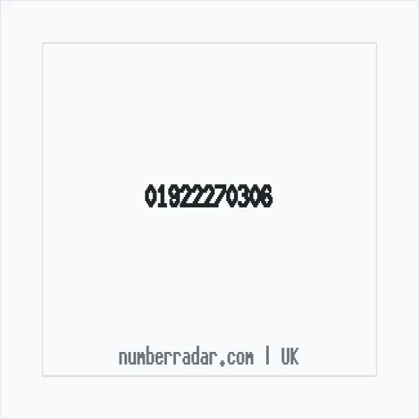 Reverse number check for +44 1922 270306 — who called me?