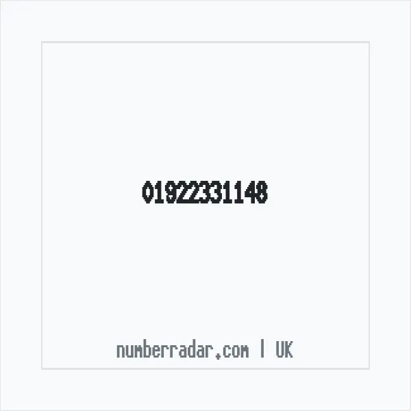 Reverse number check for +44 1922 331148 — who called me?