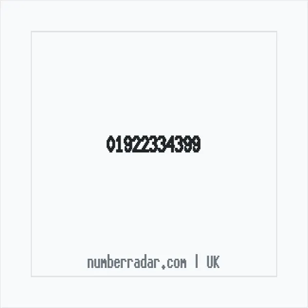 Reverse number check for +44 1922 334399 — who called me?