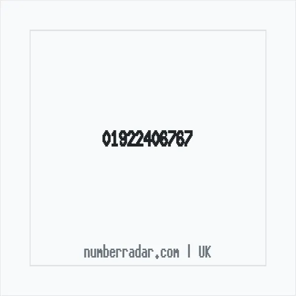 Reverse number check for +44 1922 406767 — who called me?
