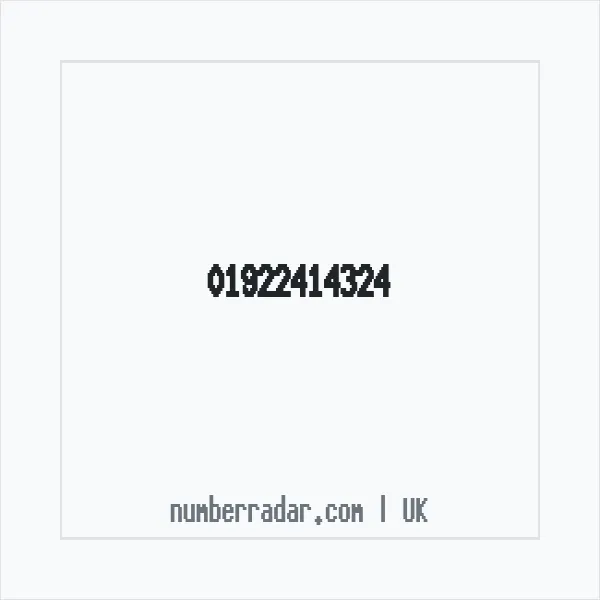 Reverse number check for +44 1922 414324 — who called me?