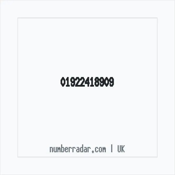 Reverse number check for +44 1922 418909 — who called me?